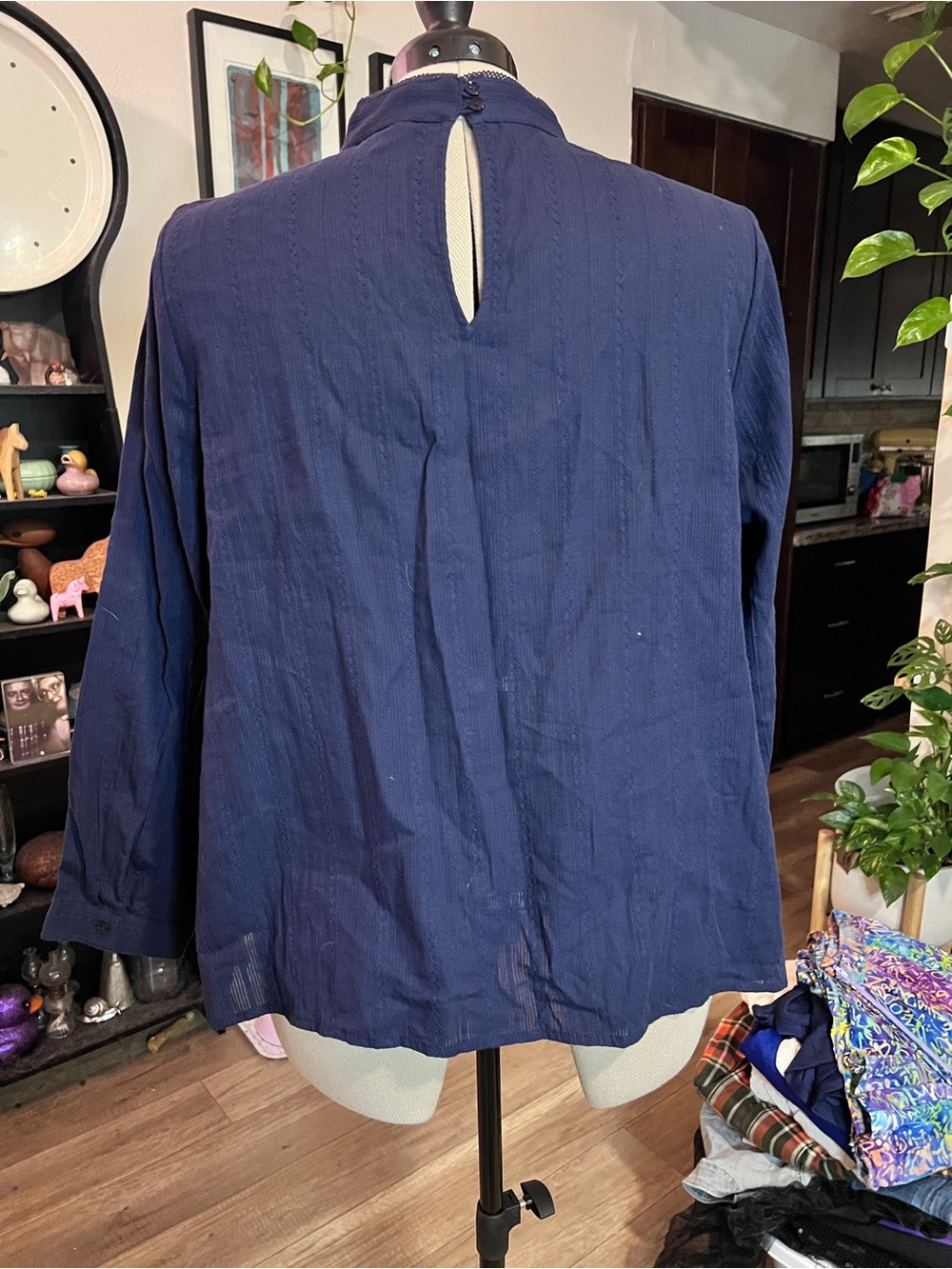 ModCloth Navy Ribbed Tunic Top - Picture 5 of 8